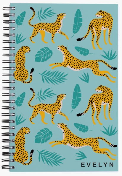 A personal stationery animal blue yellow design