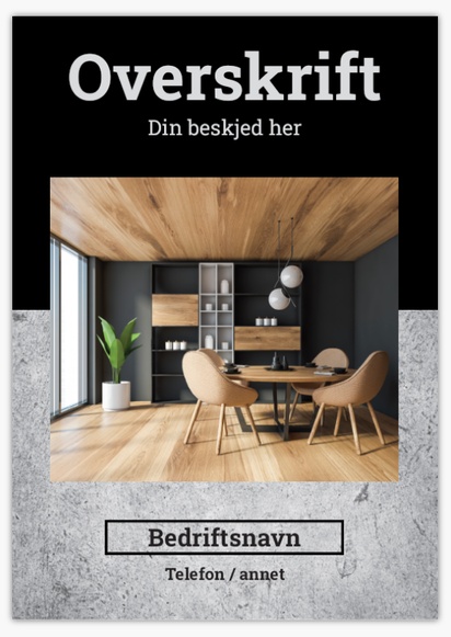 Forhåndsvisning av design for Designgalleri: Murverk Skilt i bølgeplast, A3 (297 x 420 mm)