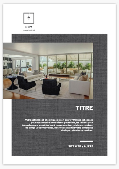Aperçu du graphisme pour Galerie de modèles : panneaux publicitaires pour architecte d'intérieur, A2 (420 x 594 mm)