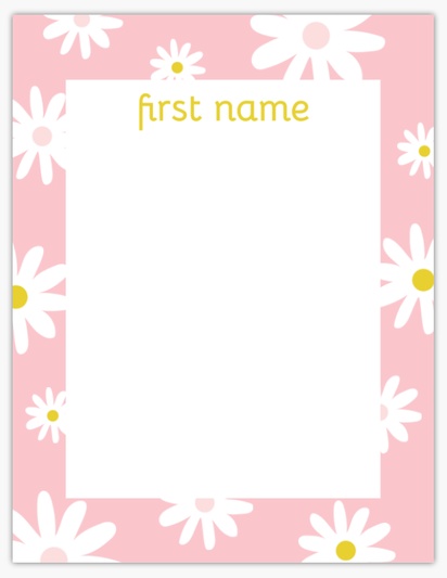A girly retro daisies white pink design for Events