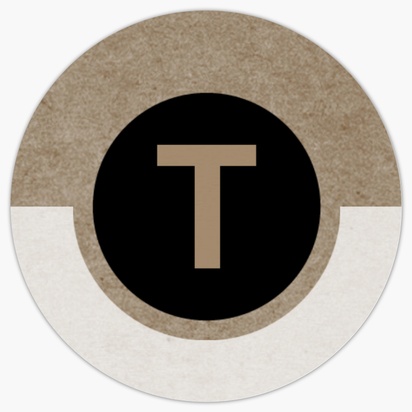 A kraft modern monogram gray brown design for Art & Entertainment