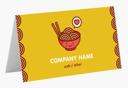 Design Preview for Design Gallery: Food Service Folded Business Cards