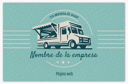 Vista previa del diseño de Galería de diseños de tarjetas con acabado lino para carritos de comida y helados