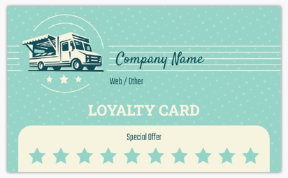 Design Preview for Design Gallery: Ice Cream & Food Trucks Loyalty Cards, Standard (91 x 55 mm)
