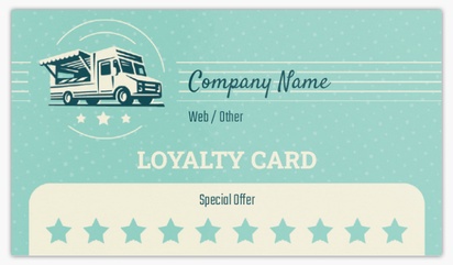A loyalty card vintage blue cream design for Loyalty Cards