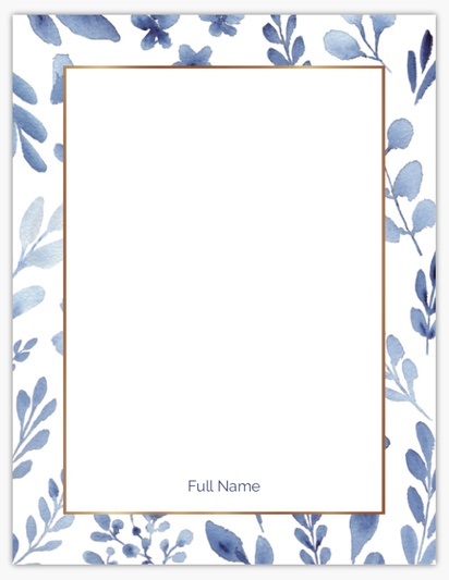 A blue and white flowers flowers white gray design for General Party