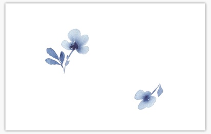 Un botánicos flores azules y blancas diseño blanco azul para Fiestas