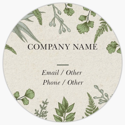 Design Preview for Design Gallery: Florals & Greenery Sticker Sheets, 7.6 x 7.6 cm Circle