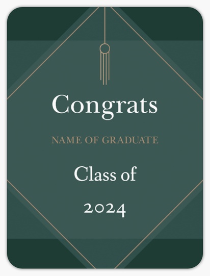 Design Preview for Graduation Sheet Stickers Templates, 3" x 4"