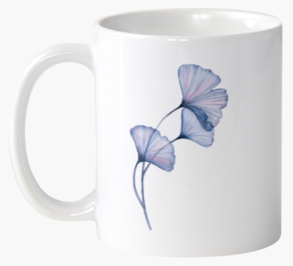Design Preview for Design Gallery: Florals & Greenery Personalised Mugs, 325 ml  2 Sided