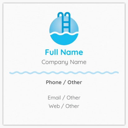 Design Preview for Design Gallery: Pool & Spa Care Standard Business Cards, Square (65 x 65 mm)