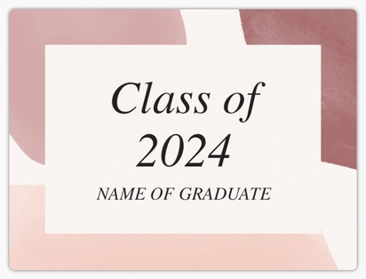 A examen color block white gray design for Graduation Announcements