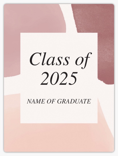 A grad announcement fun white pink design for Graduation