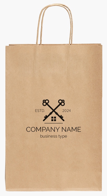 Design Preview for Design Gallery: Real Estate Agents Paper Bags, 35.5 x 24 x 12 cm