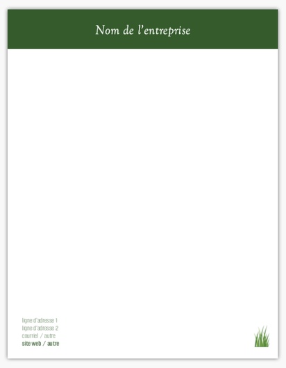 Aperçu du graphisme pour Galerie de modèles : Blocs-notes, Jardinage et paysagisme, 8.5  x 11 po