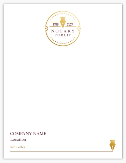 A contract notary public brown design for Elegant
