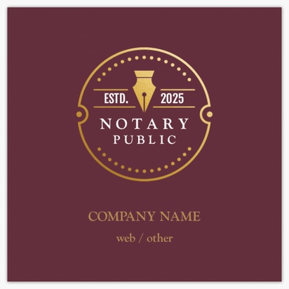 Design Preview for Design Gallery: Law, Public Safety & Politics Square Business Cards
