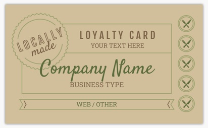 Design Preview for Design Gallery: Food Service Loyalty Cards, Standard (91 x 55 mm)