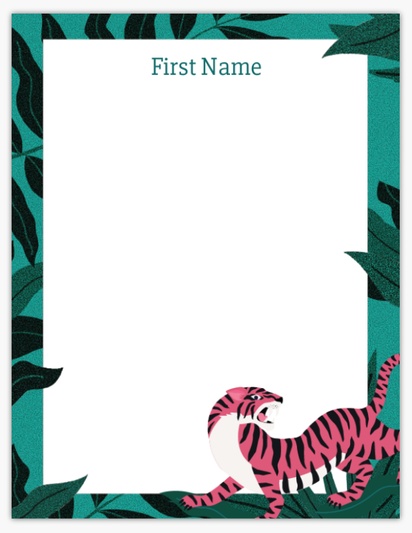 Design Preview for Design Gallery: Animals Notepads