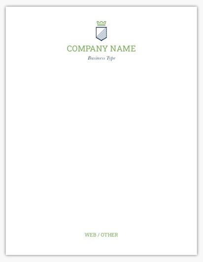 Design Preview for Design Gallery: Finance & Insurance Notepads