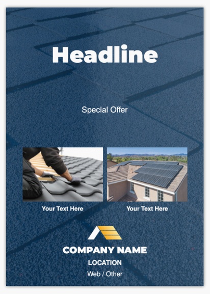 Design Preview for Design Gallery: Roofing Flyers & Leaflets,  No Fold/Flyer A6 (105 x 148 mm)
