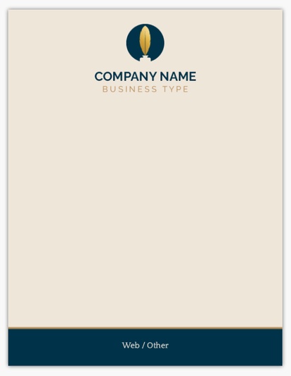 Design Preview for Finance & Insurance Notepads Templates, 4" x 5.5"