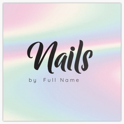 Design Preview for Nail Salons Glossy Business Cards Templates, Square (2.5" x 2.5")