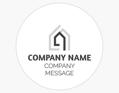 Design Preview for Design Gallery: Property & Estate Agents Custom Stickers, Round   3.8 x 3.8 cm