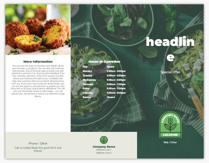 Design Preview for Design Gallery: Food Service Menu Cards, Tri-Fold Menu
