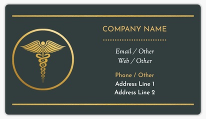 Design Preview for Design Gallery: Medical Equipment & Pharmaceuticals Business Card Stickers