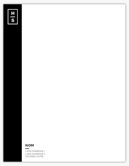 Aperçu du graphisme pour Galerie de modèles : Blocs-notes, Moderne & Simple, 8.5  x 11 po