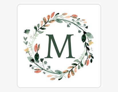 A personal stationery floral wreath gray design for Wedding
