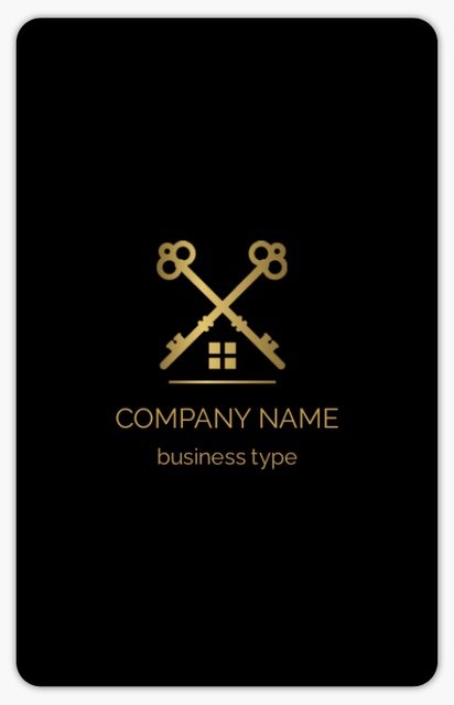 Design Preview for Property & Estate Agents Plastic Business Cards Templates, White