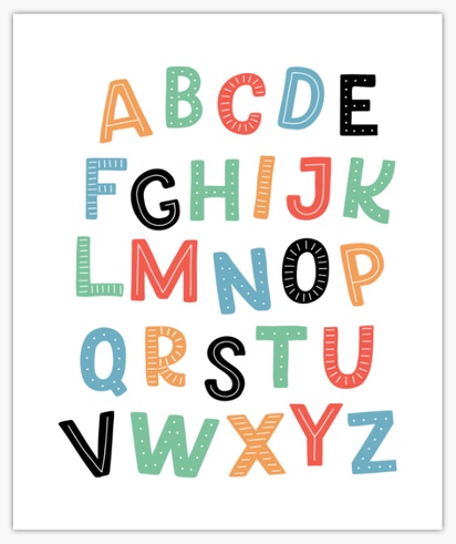 A wallart cute alphabet gray black design
