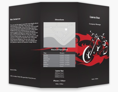 Design Preview for Design Gallery: Motorcycles Custom Brochures, 8.5" x 11" Tri-fold