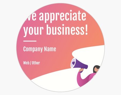 A we appreciate your business pink gradient pink white design