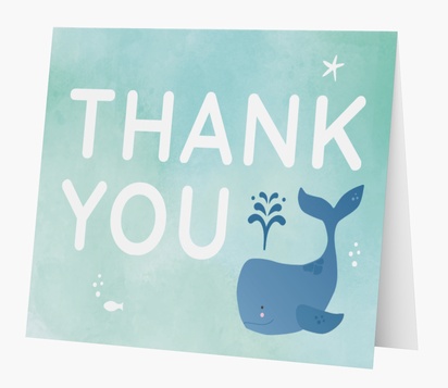 Design Preview for Design Gallery: Nautical Thank You Cards, Folded