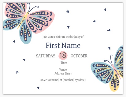 Design Preview for Kids’ Birthday Invitations , 5.5" x 4"
