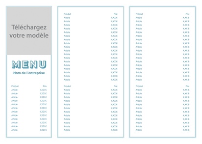 Aperçu du graphisme pour Galerie de modèles : affiches pour menus, A3 (297 x 420 mm) 