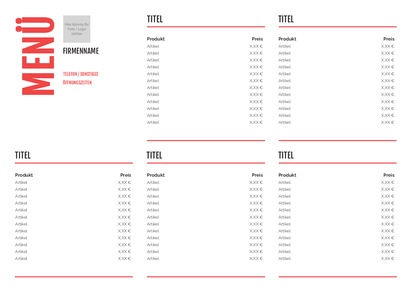 Designvorschau für Designgalerie: Posterdruck im Vorteilspack Catering, A3 (297 x 420 mm)