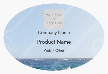 Design Preview for Design Gallery: Accommodations Product Labels on Sheets, Oval 7.6 x 5.1 cm