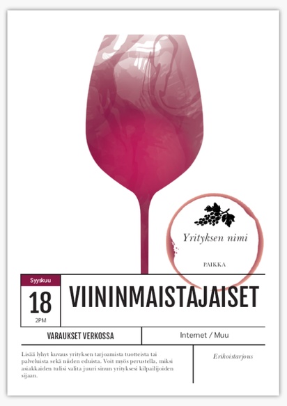 Mallin esikatselu Mallivalikoima: Ruoka & Juoma Säänkestävät julisteet, A1 (594 x 841 mm) 