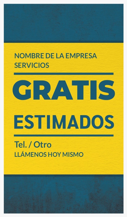 Un oferta de servicios estimación de precios diseño azul amarillo