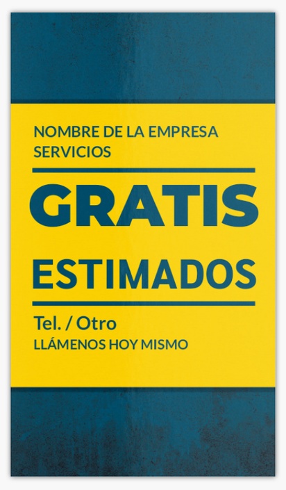 Un oferta de servicios estimación de precios diseño azul amarillo