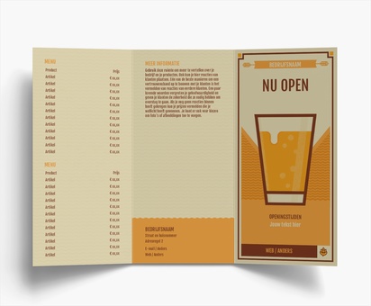 Voorvertoning ontwerp voor Ontwerpgalerij: Bars Flyers en folders, Drieluik DL (99 x 210 mm)