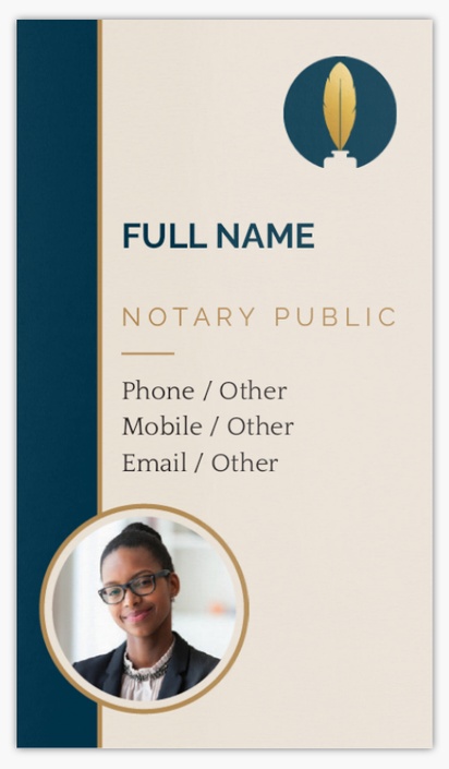 A notary notary public gray blue design