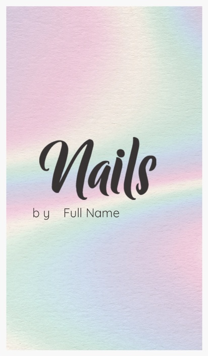 Design Preview for Design Gallery: Nail Salons Natural Textured Business Cards
