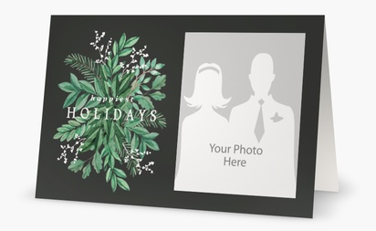 Design Preview for Design Gallery: Greenery Greeting Cards, 11.7 x 18.2 cm Folded