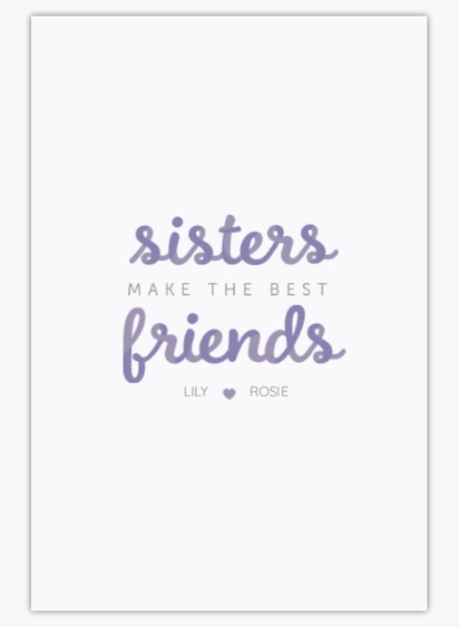 A sisters make the best friends sister decor white purple design for Events