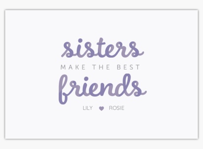 A sisters wall art white purple design for Events